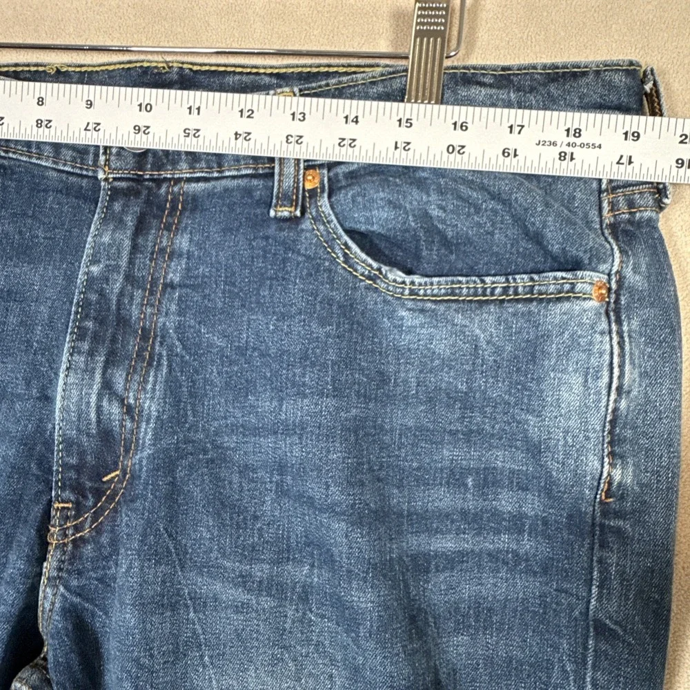 Levi's 514 Regular Fit Men 38x30 Stretch Dark Blue Wash Straight Leg Jeans Chore
